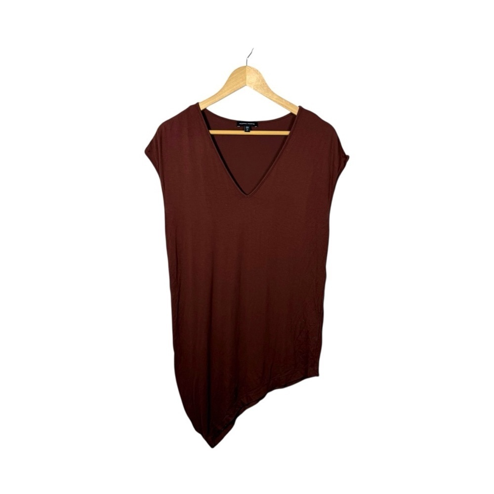 Universal Standard Liquid Jersey Genevette Asymmetrical Top Burgundy 2XS (6-8)